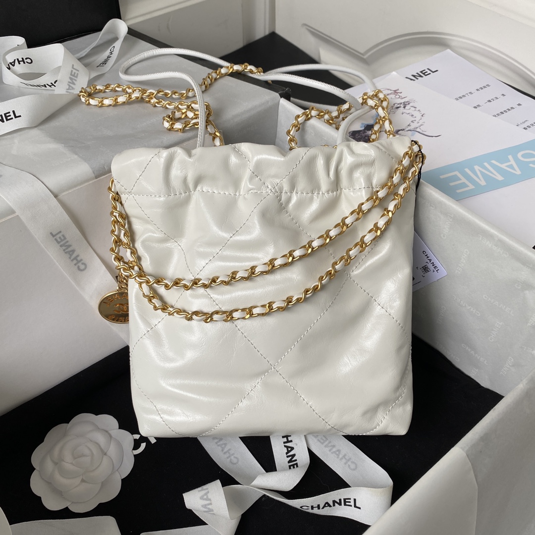 Calfskin 22 Mini Handbag Shoulder Bag AS3980 White